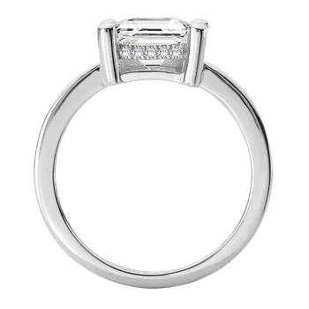 Hidden Basket Semi-Mount Diamond Engagement Ring 160286-PC200