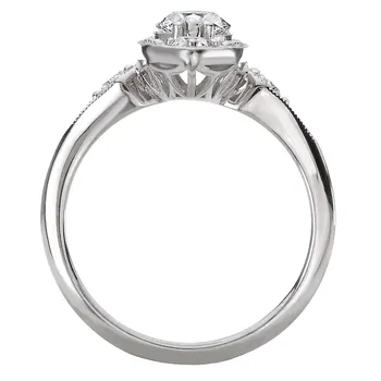 Vintage Styled Semi-Mount Engagement Ring 160300-MQ100
