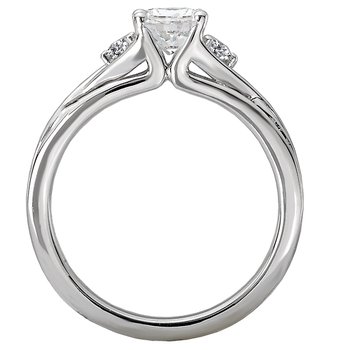 3 Stone Semi-Mount Diamond Ring 115463-OV075