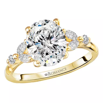 Classic Semi-Mount Lab Grown Diamond Engagement Ring 160125-OV200YLG