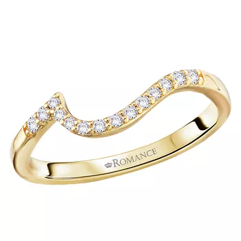 Wave Front Diamond Wedding Band 160340-RD150WY