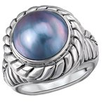 Eleganza Ladies Mabe Pearl Ring 711827-7