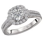 LaVie Halo Semi-Mount Diamond Ring 115319-100