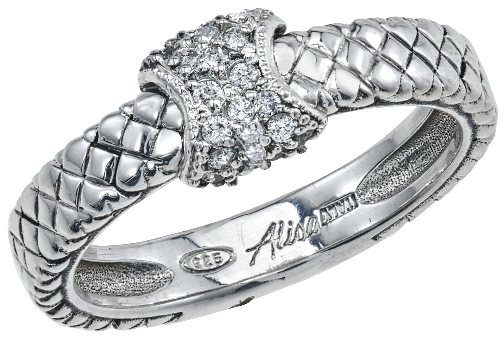 Traversa Band Ring, Diamond Hourglass