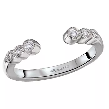 Open Band Diamond Wedding Band 160320-W