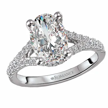 Split Shank Semi-Mount Diamond Engagement Ring 160270-OV200