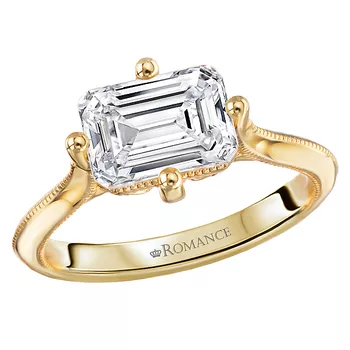 East to West Semi-Mount Diamond Engagement Ring 160369-EMEW200Y