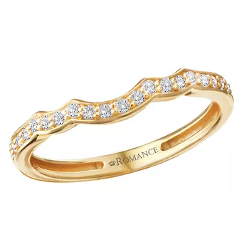 Curved Front Diamond Wedding Band 160334-RD150WY