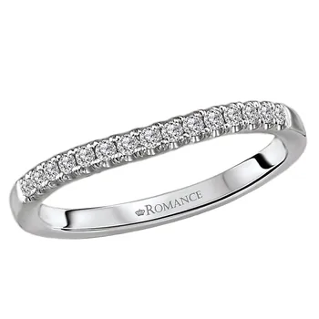 Diamond Curved Wedding Band 160108-W