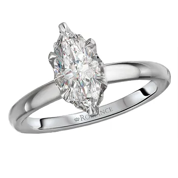 Semi-Mount Diamond Halo Engagement Ring 160183-MQ100