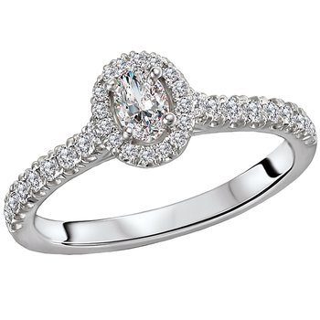 Halo Diamond Engagement Ring 116140-OVC