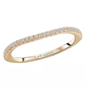 Diamond Curved Wedding Band 160366-WY