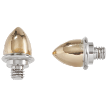 Gold cabochons Sterling Bracelet Tips VHB 932 GD