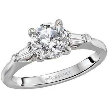 *** Lab Grown Diamond *** Diamond Semi Mount Engagement Ring 160085-RD100LG