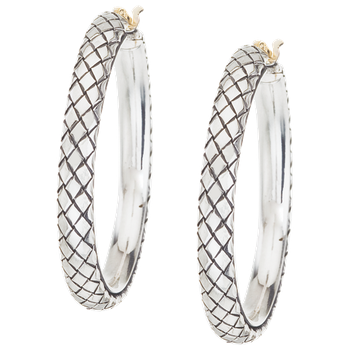 Sterling Traversa Round Hoop Earrings VHE 1004