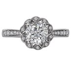 LaVie Halo Semi-Mount Diamond Ring 115437-RD100