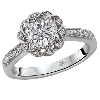 Halo Semi-Mount Diamond Ring 115437-RD100