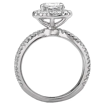 Halo Semi-Mount Diamond Ring 119154-RD100K