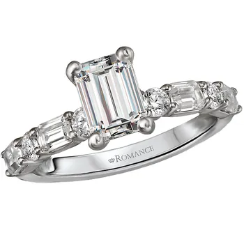 Lab Grown Diamond Semi-Mount Engagement Ring 160133-EM100LG