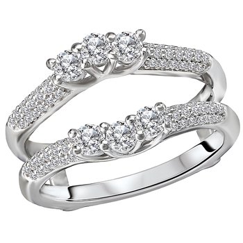 Diamond Wrap Wedding Ring with Guard 113934-WRAP