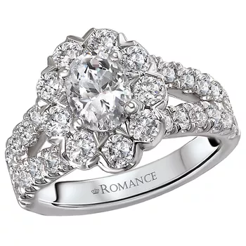 Halo Semi-Mount Lab Grown Diamond Ring 119113-100KLG