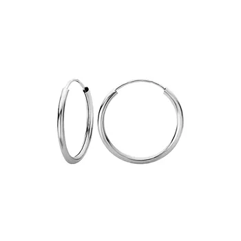 14k Yellow Gold Open Oval Potato Chip Earrings 17-5761