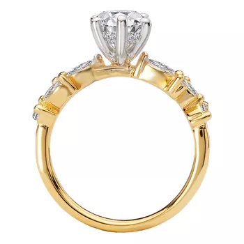 Semi-Mount Lab Grown Diamond Engagement Ring 160290-MQ200YLG