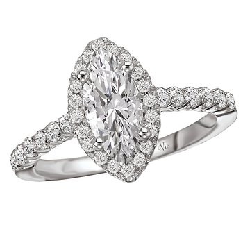 Halo Semi-Mount Diamond Ring 115218-100