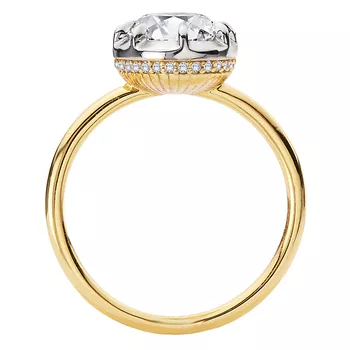Hidden Halo Semi-Mount Diamond Engagement Ring 160338-OV200TY