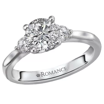 3 Stone Semi-Mount Diamond Ring 119227-RD100TYK