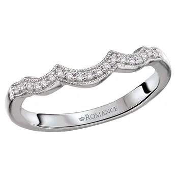 Diamond Curved Wedding Band 160301-200W