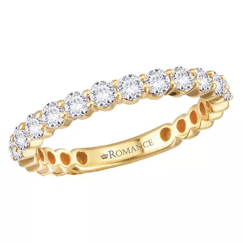 Straight Front Diamond Wedding Band 160314-WY