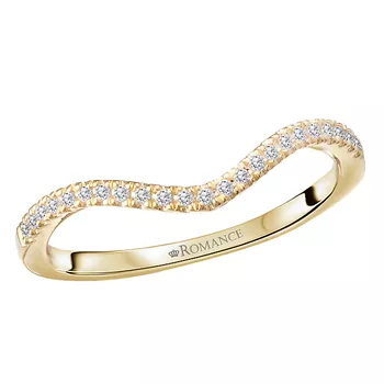 Curved Front Diamond Wedding Band 160272-200WY
