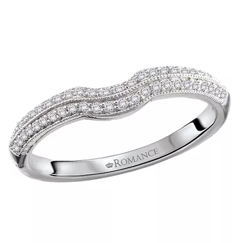 Diamond Wedding Band with Milgrain Design 160324-W
