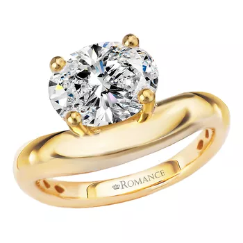 Solitaire Hidden Halo Diamond Engagement Ring 160276-OV200Y