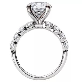 Diamond Band Semi-Mount Engagement Ring 160361-RD300