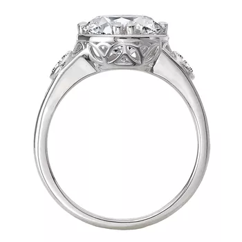 Semi-Mount Bezel Set Diamond Engagement Ring 160336-RD200