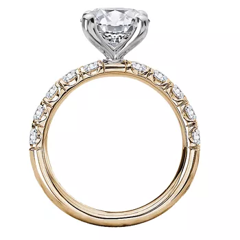 Semi-Mount Lab Grown Diamond Engagement Ring 160216-RD200YLG