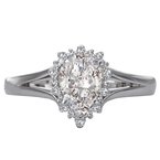 LaVie Split Shank Semi-Mount Diamond Ring 115404-PS100