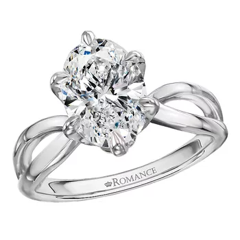 Diamond and Sapphire Accented Semi-Mount Engagement Ring 160371-OV200