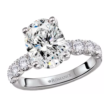 Diamond Band Semi-Mount Engagement Ring 160361-OV300
