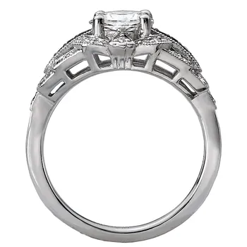 Sapphire and Diamond Semi-Mount Ring 119183-RD100K
