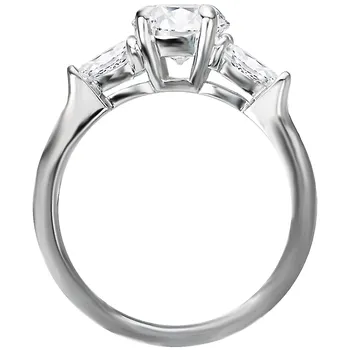 *** Lab Grown Diamond *** 3 Stone Semi-Mount Diamond Ring 160048-RD100LG