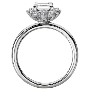 Semi-Mount Diamond Halo Engagement Ring 160190-EM100
