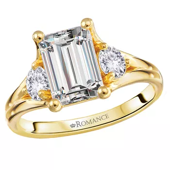 Split Shank 3-Stone Diamond Engagement 160346-EM200Y