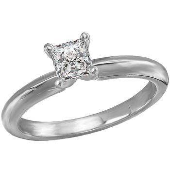 Solitaire Semi-Mount Diamond Engagement Ring 114005-PC075WS
