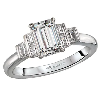 *** Lab Grown Diamond *** Diamond Semi-Mount Engagement Ring 160143-EM100LG