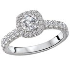 LaVie Halo Diamond Engagement Ring 116142-RDC