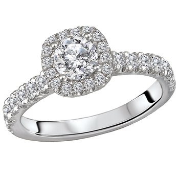 Halo Diamond Engagement Ring 116142-RDC