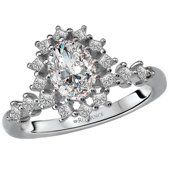 Halo Semi-Mount Diamond Ring 160043-OV100